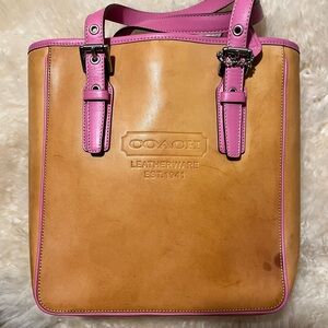 Vintage coach leatherware tote bag